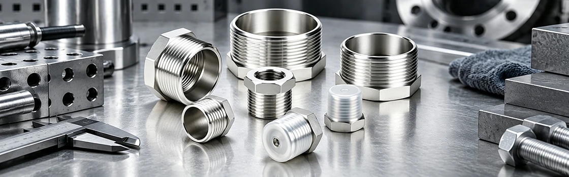 Stainless steel male-to-female threaded adapters